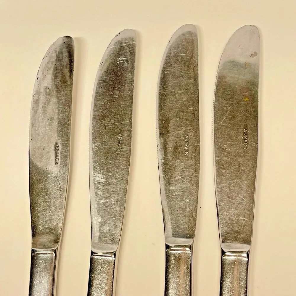Vintage AMK9 by Armack Japan Stainless Steel Flatware set of 4-8